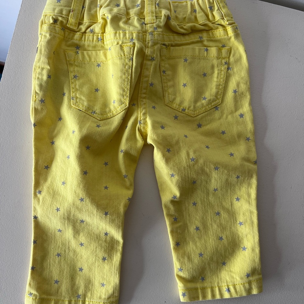 Mini Boden Yellow Star-Print Kids Jeans 2T - Picture 4 of 5
